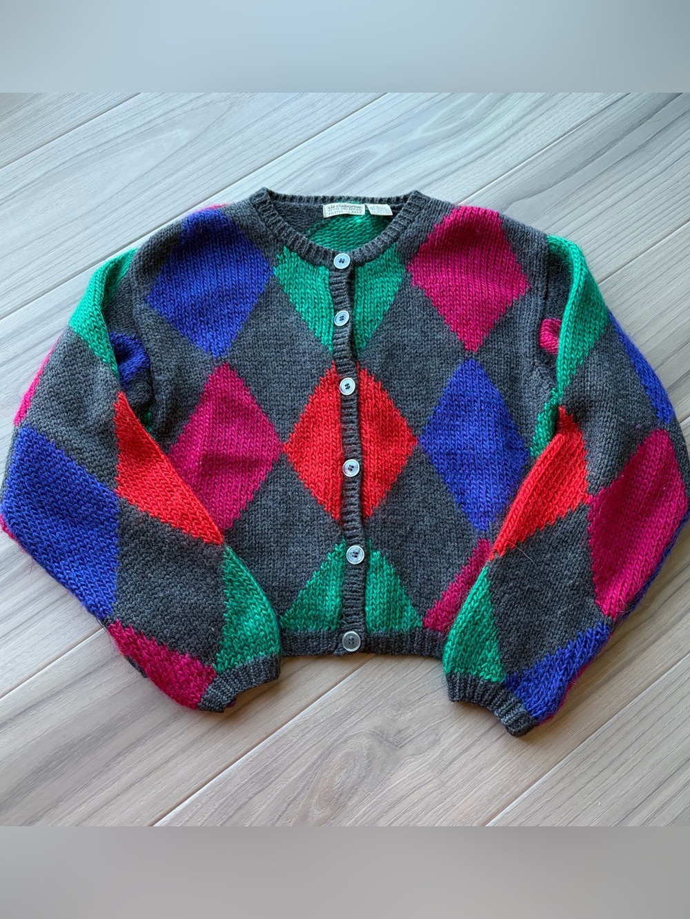 Vintage Liz Claiborne Hand Knitted Cardigan